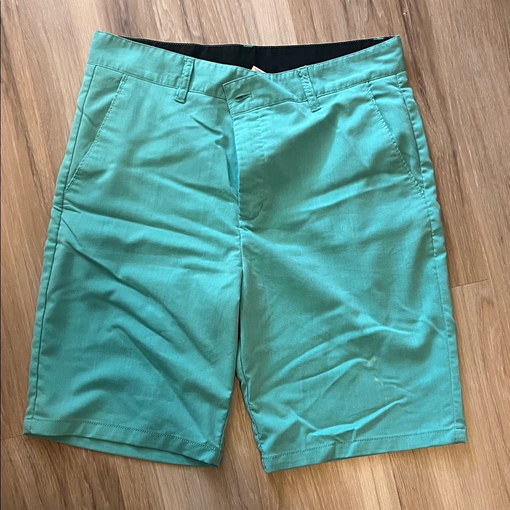 Faded Glory Men's Aqua Flat Front Shorts